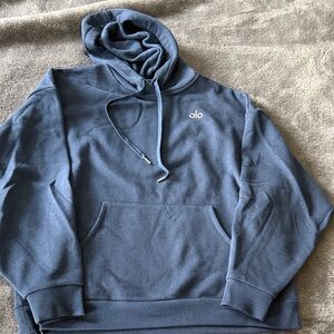 ALO Yoga Navy Blue Pullover Hoodie